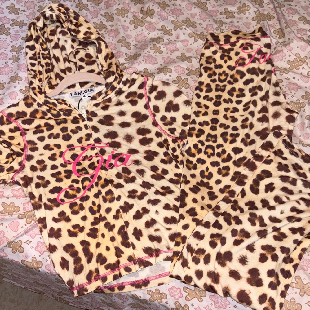 I.AM.GIA Leopard Print Set with Pink Accents